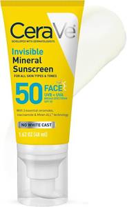lot 4770 image: CeraVe Invisible Mineral Sunscreen SPF 50, Face Sunscreen, Travel Size