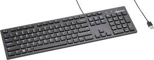 lot 4774 image: Amazon Basics Wired QWERTY Keyboard, Plug & Play, Media Keys Fullsize Black