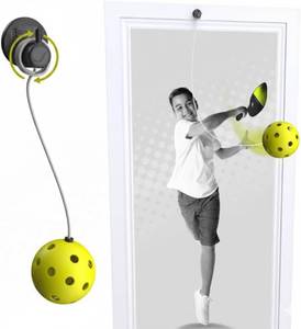 lot 4780 image: Swingball Solo Pickleball Set   Wall Mount Rebounder with Ball Tether