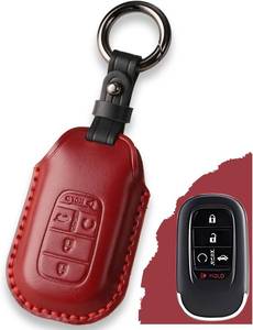 lot 4793 image: Honda Key Fob Leather Cover for AccordCivicCR-VPilot, 5 Buttons