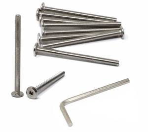 lot 4813 image: iexcell 10 Pcs M6 x 80mm Hex Socket Flat Head Cap Screws, Stainless 304