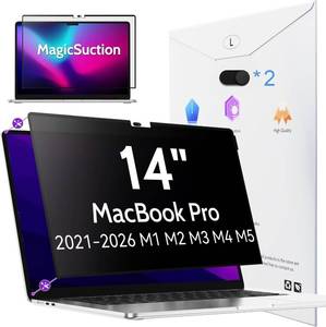 lot 4841 image: Peslv Privacy Screen for MacBook Pro 14-Inch   MagicSuction Anti-Spy, Black