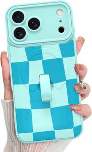 lot 4843 image: KANGHAR Compatible with iPhone 17 Pro Max Case Checkered -Blue