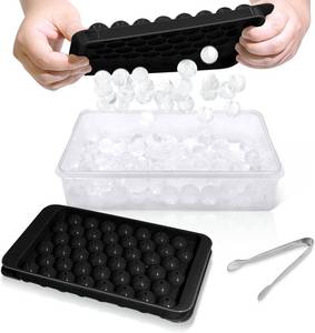 lot 4846 image: WIBIMEN Ice Cube Tray with Lid and Bin, 0.8 Round Ice Trays for Freezer