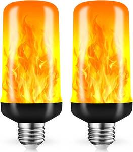 lot 4854 image: LED Flame Light Bulbs with 4 Modes, Gravity Sensor, E26 Fire Light for Decor
