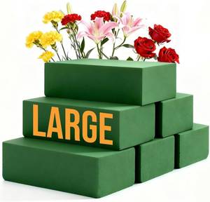 lot 4855 image: 6-Pack Floral Foam Blocks, 8.9x4.1x2.7 in, Wet & Dry Styrofoam for Flowers