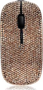 lot 4859 image: SA Rechargeable Wireless Mouse with Austrian Crystal Rhinestone(RoseGold)