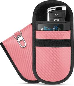 lot 4862 image: TICONN 2PK Faraday Bag for Car Key Fob, Anti-Theft NFC RFID Blocking Pouch