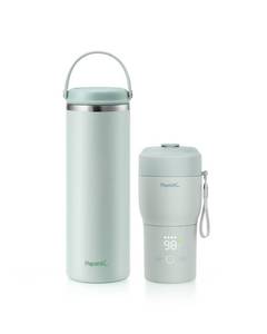 lot 4558 image: Papablic Portable Bottle Warmer Pro for Travel Bundle with Papablic Innovative 360° CapsuleChill Breastmilk Cooler