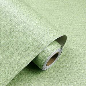 lot 78884 image: Grasscloth Peel and Stick Wallpaper Green Textured Contact Paper, set of 17.3 x 200 Inches Removable Wallpaper for Bedroom, Countertop, Classroom, Cabinet and Drawer, Renter Friendly Wall Paper