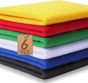 lot 48624 image: XSEINO 6 Rolls 12x35 Large Felt Sheets(5.8Yds Total), 1.4mm Thick Nonwoven Fabric for Sewing, 6 Mondrian Series Colors, Bulk DIY Craft Supplies for Bags, Garland, Decor