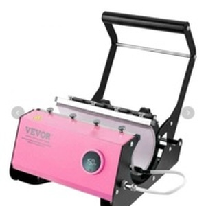 lot 380 image: VEVOR Mug Heat Press, 11-30oz Tumbler Heat Press Machine, Sublimation Transfer Straight Skinny Tumblers, Cup Heat Press with Heat-resist Gloves & Tape, DIY Ceramic Mugs Cups Glasses, As Gift, Pink -Retail $120 - Retail $120