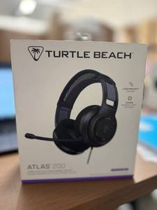 lot 412 image: Turtle Beach Atlas 200 Wired Multiplatform Gaming Headset for Xbox, PS5, PCXbox Series XS, Xbox One, PlayStation, 50mm Drivers, Flip-to-Mute Mic, Memory Foam, Floating Headband, Lightweight, Black - Retail $59