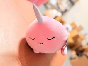 lot 418 image: Squishmallows Esme Narwhal Sleepy Mallows Plush Toy - Retail $25