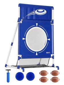 lot 475 image: A11N SPORTS Poolside Target Game Set - 2-in-1 Outdoor Swimming Pool Toss Toy with Flying Discs & Foam Footballs, Backyard Water Party Games for Kids & Adults, Summer Fun Activities