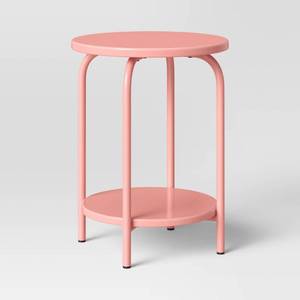 lot 476 image: Metal Kids Nightstand Rose Pink - Pillowfort Retail $100 - Retail $100
