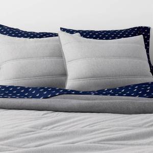 lot 498 image: TwinTwin Extra Long Reversible Jersey Puff Comforter Set Heathered Gray - The Hollister Collection at Target Retail $ 55 - Retail $55