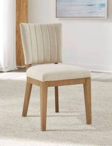 lot 21005 image: Modus Furniture Sumner Channel Back Upholstered Dining Chair NDMT64- ONE CHAIR - Retail $300