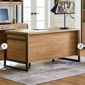 lot 21020 image: Wycliff Bay Double Pedestal Desk in Tan - Retail $700