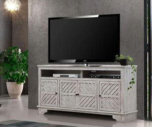 lot 21040 image: Loft & Lumbar Santa Cruz 84 TV Console - Retail $500
