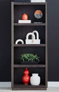lot 21041 image: Open Bookshelf 5-Shelf Storage Cabinet Gray Wood - Retail $350