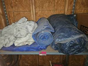 lot 6279 image: Assorted Canvas Tarps and Drop Cloths Lot