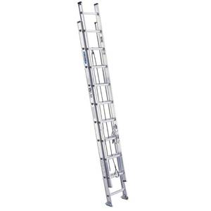 lot 6142 image: Werner 20 ft. Aluminum Extension Ladder - D1520-2