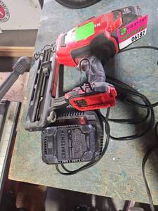 lot 6182 image: Craftsman 20V Cordless Brad Nailer w Battery &amp Charger - Model CMCB2011
