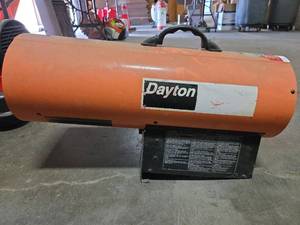 lot 6190 image: Dayton Forced Air Heater Portable Tank - Missing Power Cord