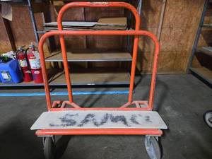 lot 6268 image: Orange Drywall Hauler Cart