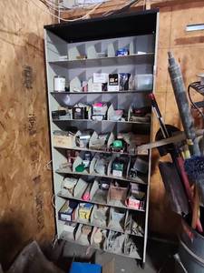lot 6293 image: Lot of Assorted Supplies such as Nails, screws, fasteners, and more - Shelf Not Included