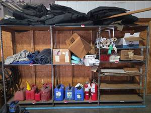 lot 6301 image: Industrial Metal Shelving Unit - Contents Not Included