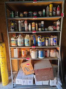 lot 6302 image: Industrial Metal Shelving Unit - Contents Not Included