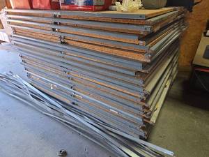 lot 6305 image: Metal Shelving Unit Disassembled