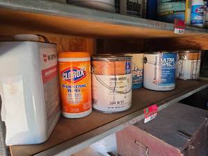lot 6310 image: Lot of Cleaning & Paint Supplies Wurth Clorox Sherwin-Williams