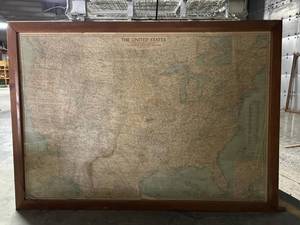 lot 20012 image: Large Framed United States Map