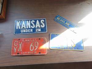 lot 3522 image: KS License Plates