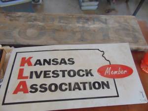lot 3528 image: Metal Livestock Sign