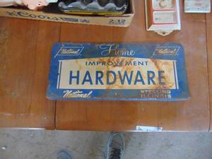 lot 3530 image: Metal Hardware Sign