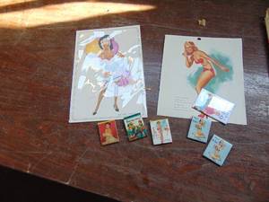 lot 3563 image: Pin-ups - and some matchbooks