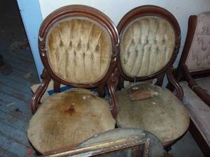 lot 3600 image: Pair of Round back Chairs