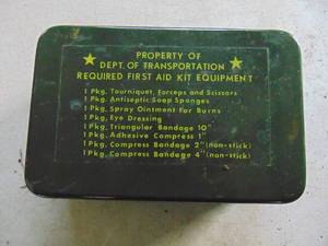 lot 3610 image: Vintage Military First Aid Kit