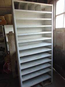 lot 3620 image: Large Metal Cabinet - White