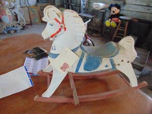 lot 3624 image: Vintage Rocking Horse