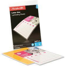 lot 62302 image: Gbc Self Adhesive 5 Laminating Pouches 9 X 12