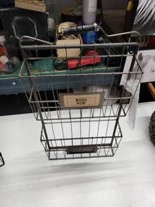 lot 62629 image: 2-Tier Metal Wire Wall File Holder