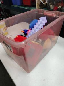 lot 62640 image: Tote of Miscellaneous Toys