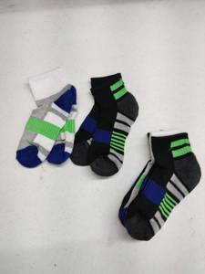 lot 62646 image: Zone Pro Boys Half Cushion Assorted Ankle Socks - 5 Packs