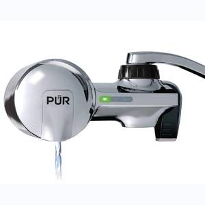 lot 62666 image: PUR Plus Faucet Mount Water Filtration System  Chrome  Water Filter for Sink Faucet  PFM400H