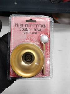 lot 62712 image: Mini Meditation Sound Bowl Root Chakra with Mallet